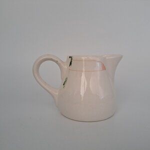 Syracuse China Syralite Creamer Pitcher With Orange Stripe Design